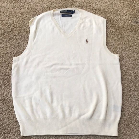 Polo Ralph Lauren Other - Polo Ralph Lauren mens small cream cotton vest .